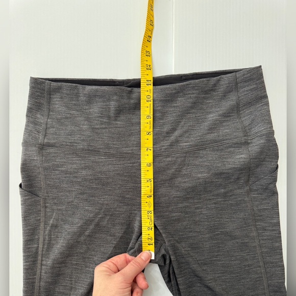 Lululemon Pace Rival Mid-Rise Crop 22” Leggings Heathered Black - 8 - Picture 11 of 12